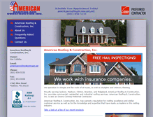 Tablet Screenshot of americanroofingms.com